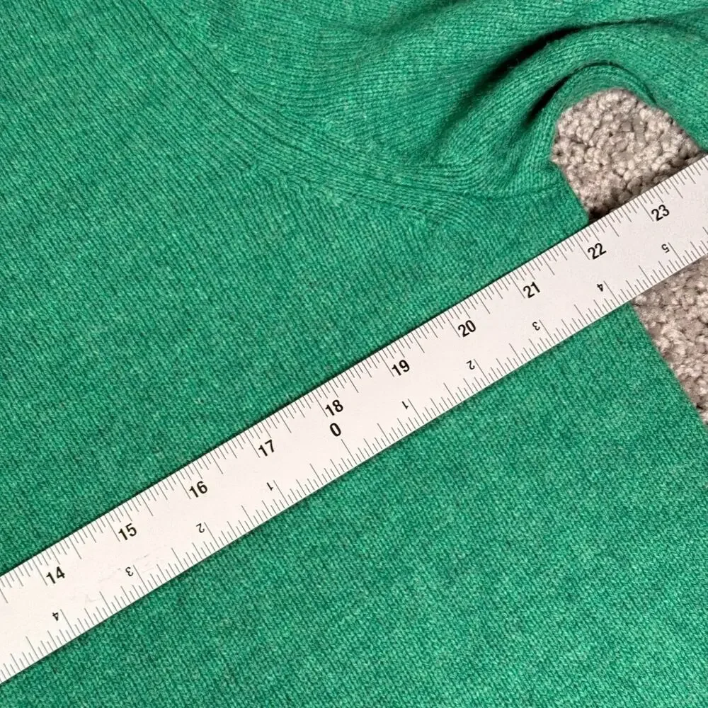 Banana‎ Republic Mens L Bright Green Italian Merino Wool Blend Crewneck Sweater